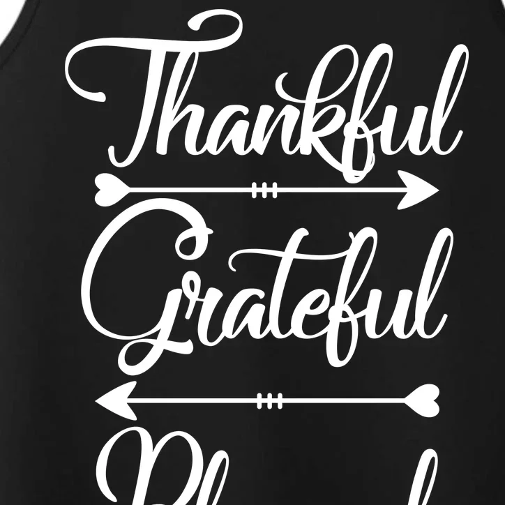 Thankful Grateful Blessed Thanksgiving Day Performance Tank