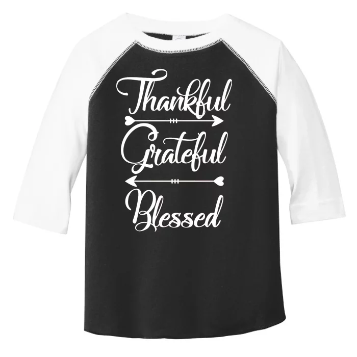 Thankful Grateful Blessed Thanksgiving Day Toddler Fine Jersey T-Shirt