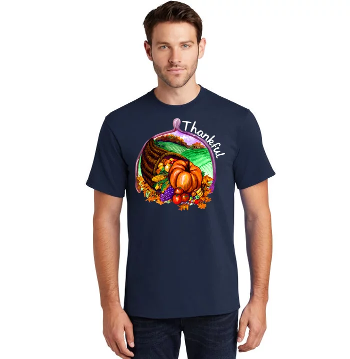 Thankful Pumpkin Fall Thanksgiving Tall T-Shirt