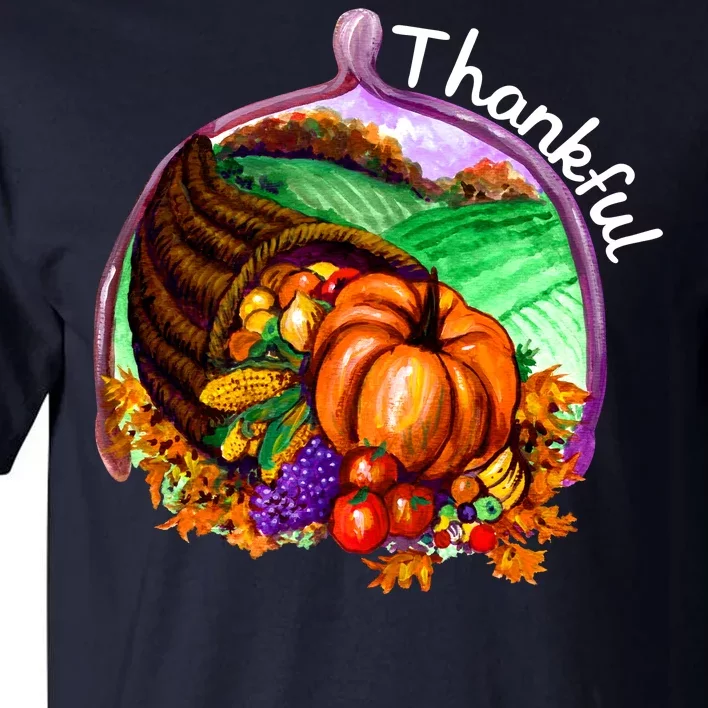 Thankful Pumpkin Fall Thanksgiving Tall T-Shirt