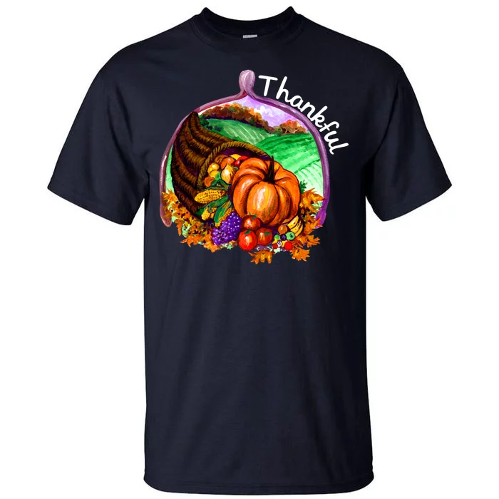 Thankful Pumpkin Fall Thanksgiving Tall T-Shirt