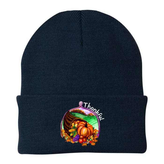 Thankful Pumpkin Fall Thanksgiving Knit Cap Winter Beanie