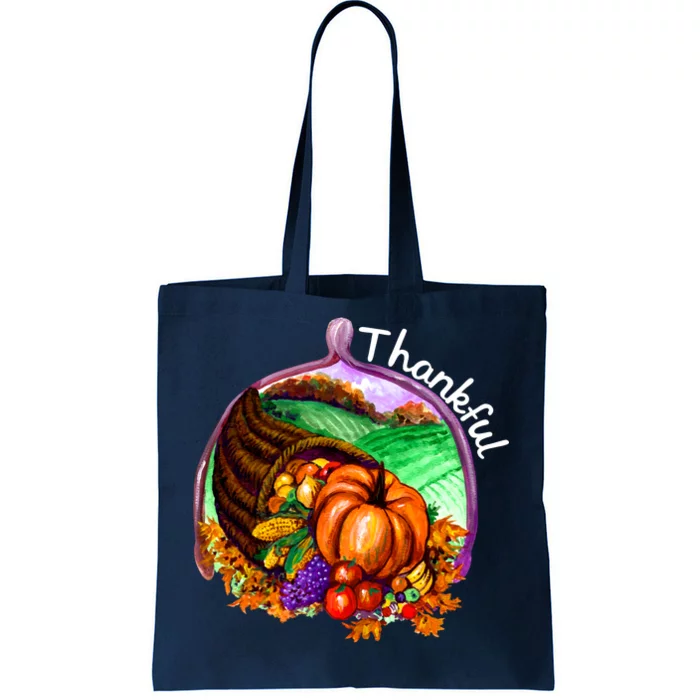 Thankful Pumpkin Fall Thanksgiving Tote Bag