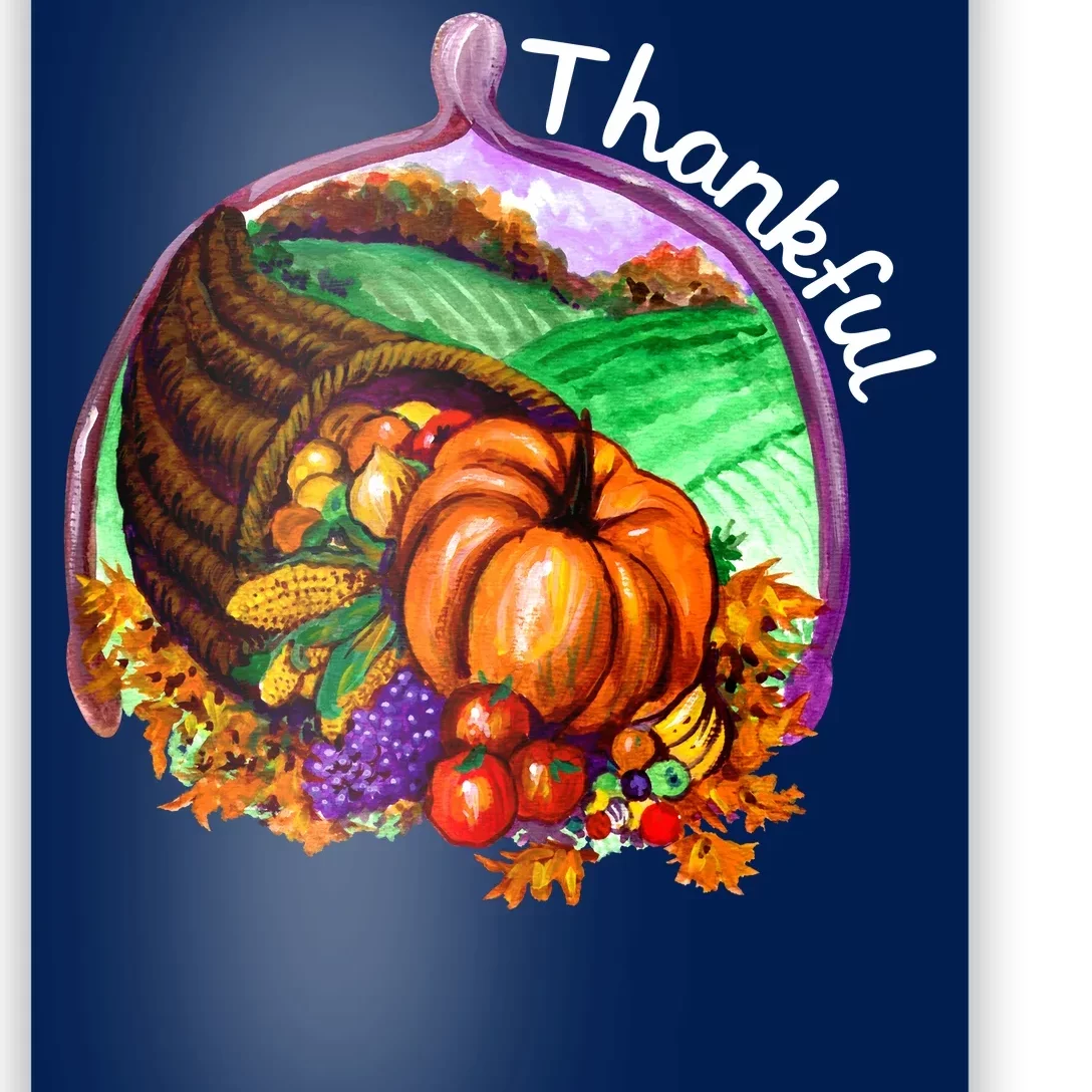 Thankful Pumpkin Fall Thanksgiving Poster