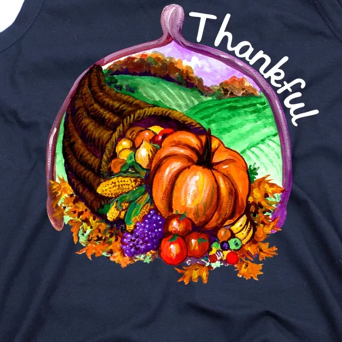 Thankful Pumpkin Fall Thanksgiving Tank Top