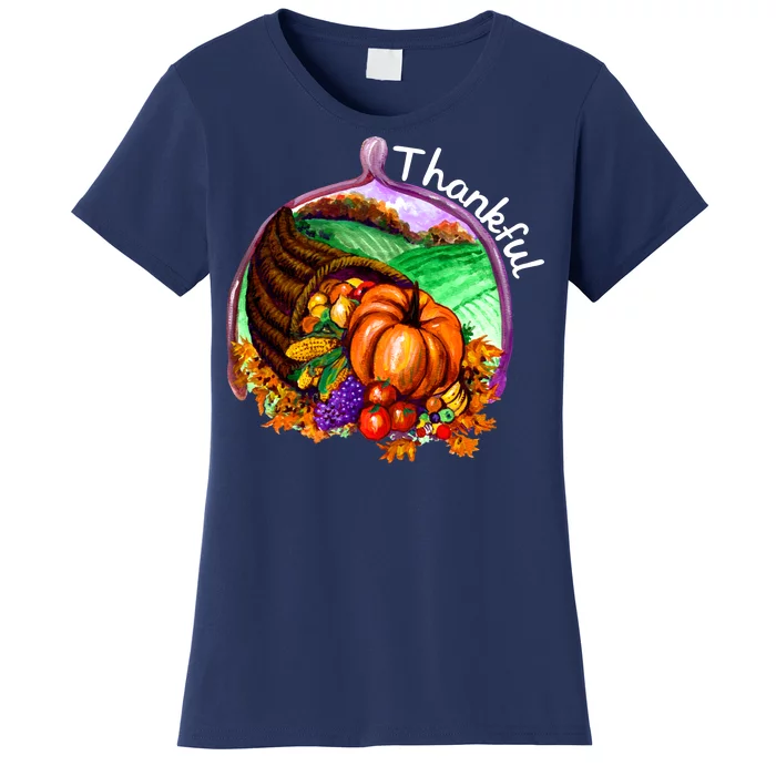 Thankful Pumpkin Fall Thanksgiving Women's T-Shirt