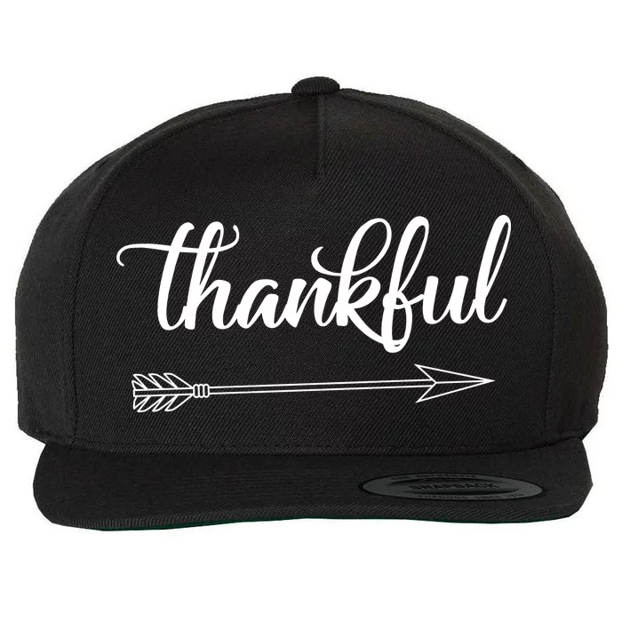 Thankful Thanksgiving Day Wool Snapback Cap