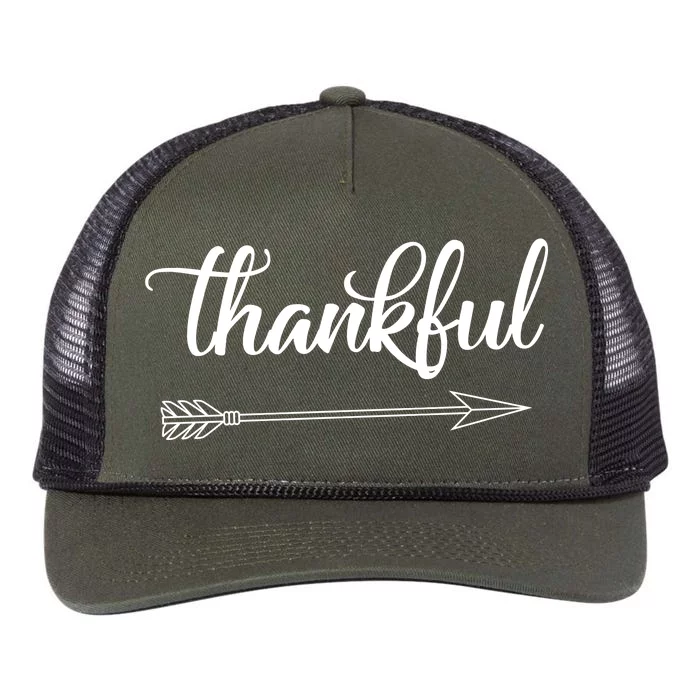 Thankful Thanksgiving Day Retro Rope Trucker Hat Cap