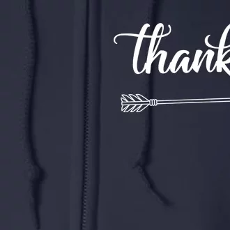 Thankful Thanksgiving Day Full Zip Hoodie