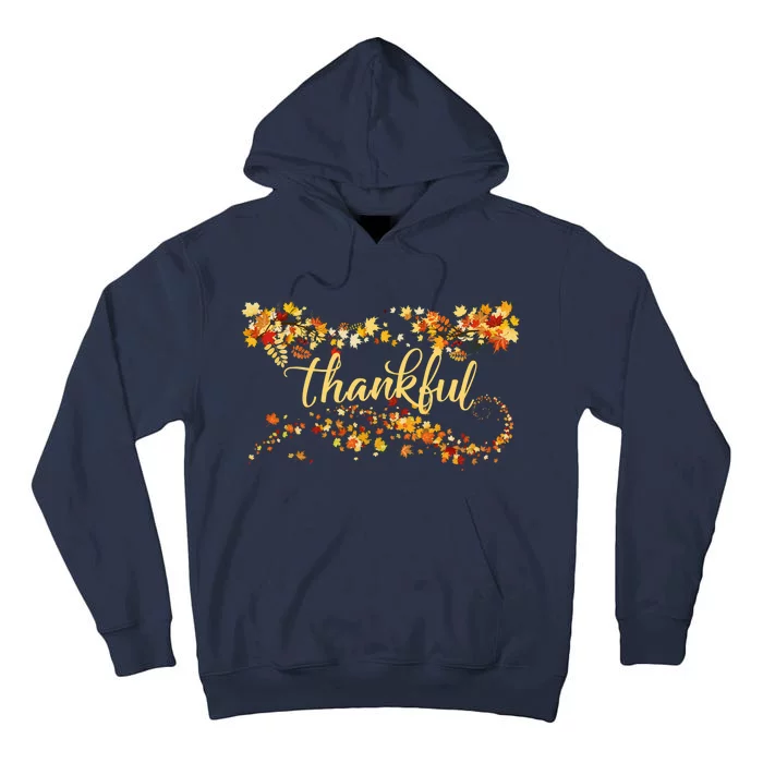 Thankful Thanksgiving Fall Autumn Leaves Tall Hoodie