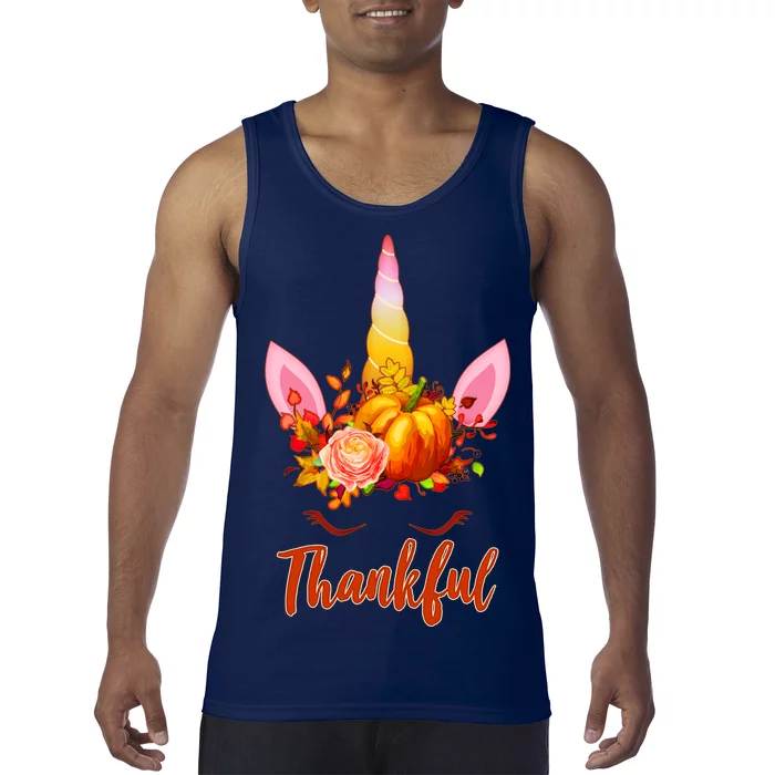 Thankful Unicorn Autumn Tank Top