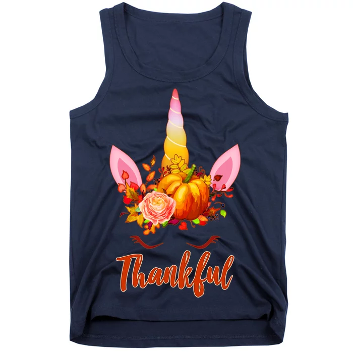 Thankful Unicorn Autumn Tank Top