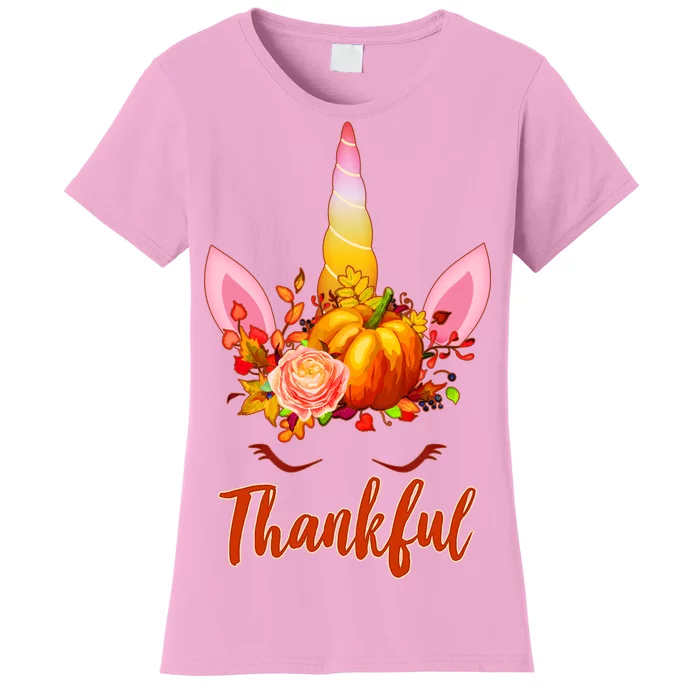 Thankful Unicorn Autumn Women's T-Shirt