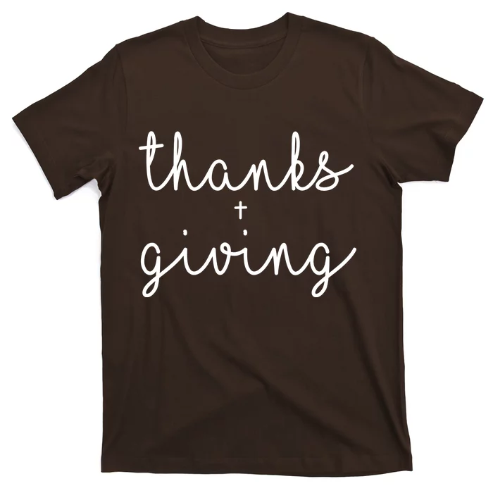 Thanks Plus Giving Cute Thanksgiving T-Shirt