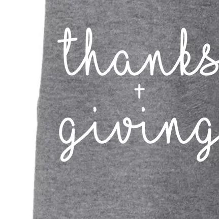 Thanks Plus Giving Cute Thanksgiving Doggie 3-End Fleece Hoodie