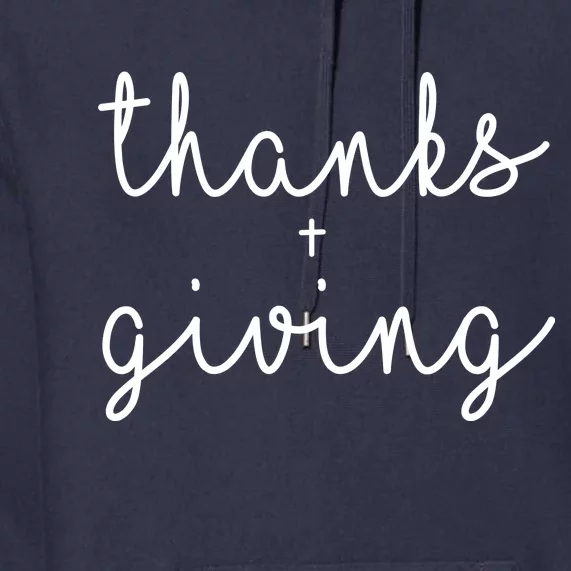 Thanks Plus Giving Cute Thanksgiving Premium Hoodie