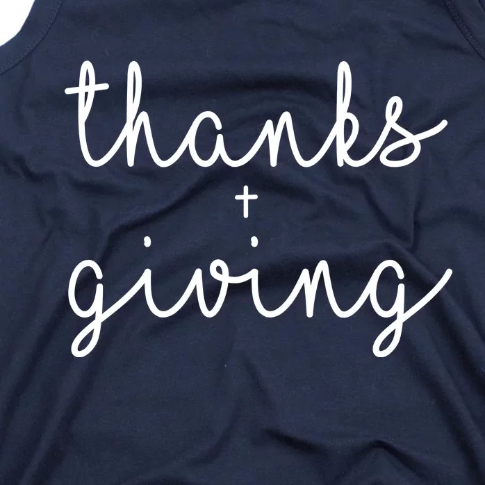 Thanks Plus Giving Cute Thanksgiving Tank Top