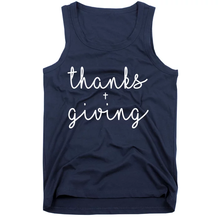 Thanks Plus Giving Cute Thanksgiving Tank Top