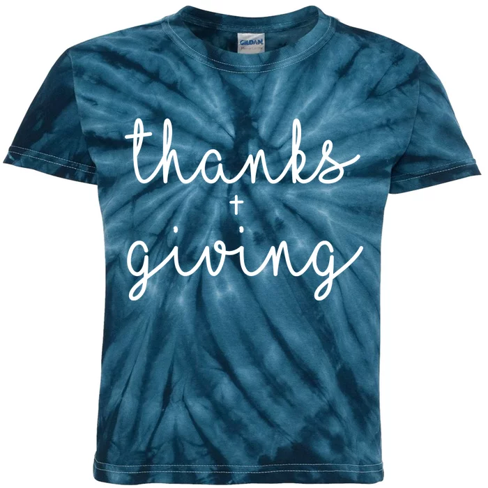 Thanks Plus Giving Cute Thanksgiving Kids Tie-Dye T-Shirt