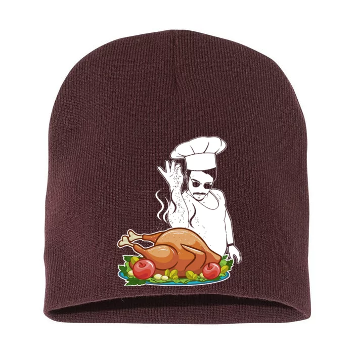 Thanksgiving  Turkey BAE Short Acrylic Beanie