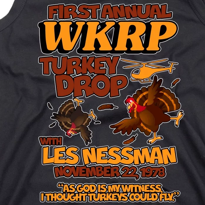 Thanksgiving 1st Annual WKRP Turkey Drop Tank Top