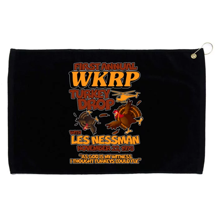 Thanksgiving 1st Annual WKRP Turkey Drop Grommeted Golf Towel