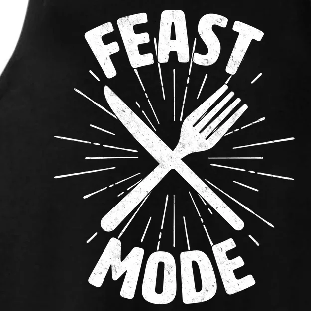 Thanksgiving And Christmas Feast Mode Ladies Tri-Blend Wicking Tank