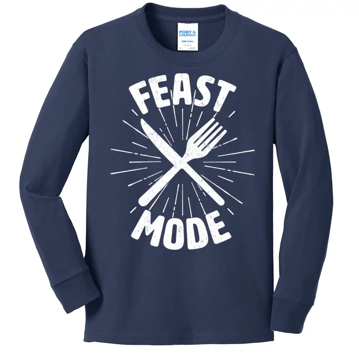 Thanksgiving And Christmas Feast Mode Kids Long Sleeve Shirt