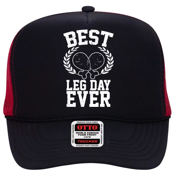 Thanksgiving Best Leg Day Ever High Crown Mesh Trucker Hat