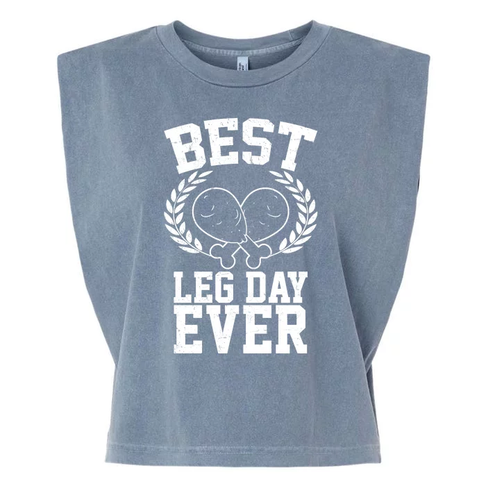 Thanksgiving Best Leg Day Ever Garment-Dyed Women's Muscle Tee