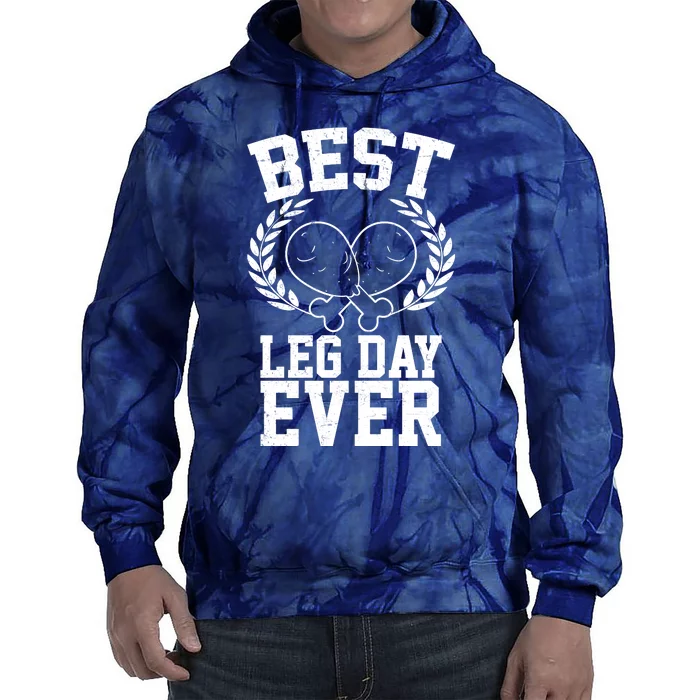 Thanksgiving Best Leg Day Ever Tie Dye Hoodie