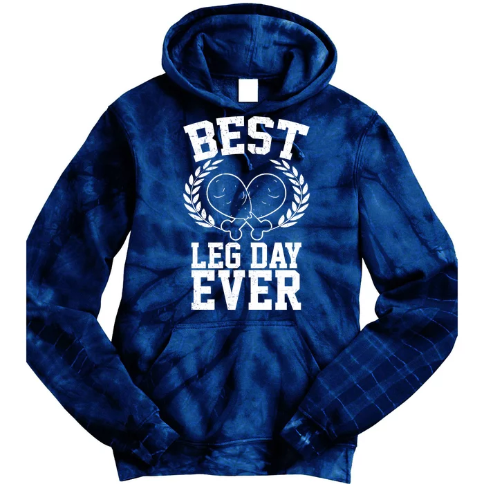 Thanksgiving Best Leg Day Ever Tie Dye Hoodie