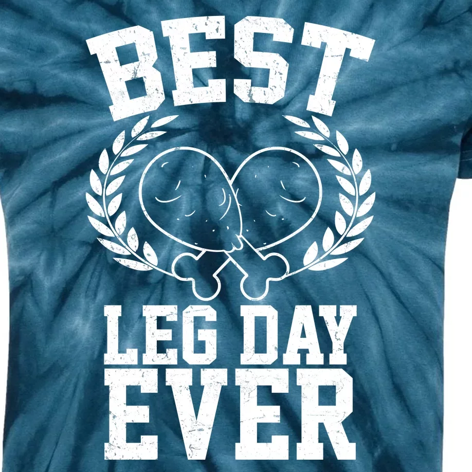 Thanksgiving Best Leg Day Ever Kids Tie-Dye T-Shirt