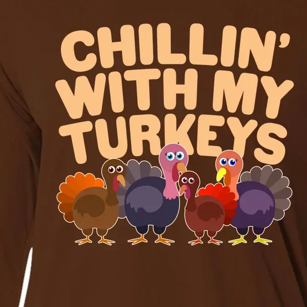 Thanksgiving Chillin' With My Turkeys Cooling Performance Long Sleeve Crew