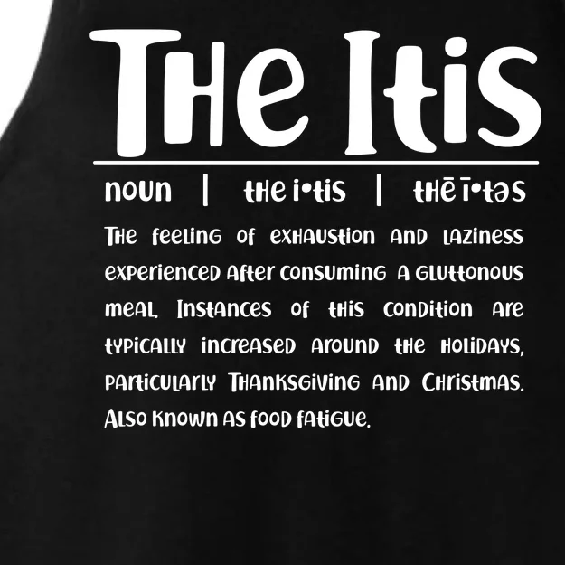 Thanksgiving Christmas The Itis Ladies Tri-Blend Wicking Tank