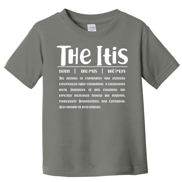 Thanksgiving Christmas The Itis Toddler T-Shirt