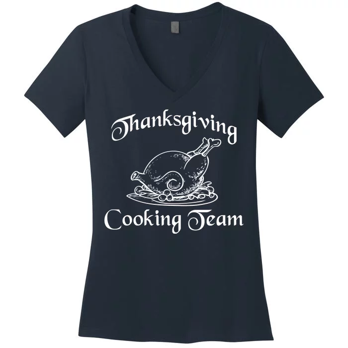 Thanksgiving Cooking Team Women's V-Neck T-Shirt