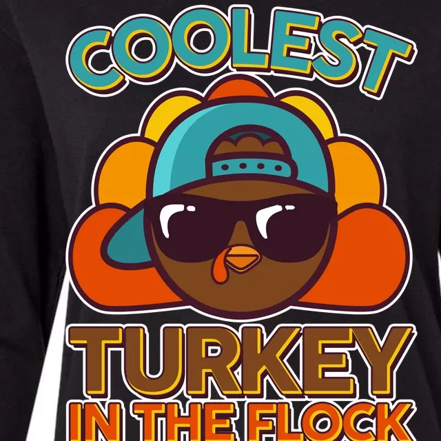 Thanksgiving Coolest Turkey In The Flock Womens Cotton Relaxed Long Sleeve T-Shirt