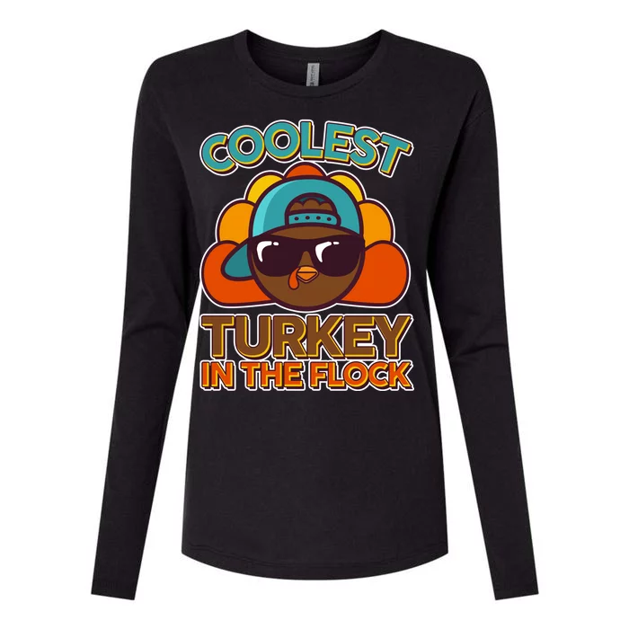 Thanksgiving Coolest Turkey In The Flock Womens Cotton Relaxed Long Sleeve T-Shirt