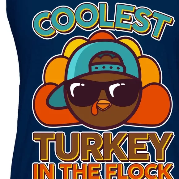 Thanksgiving Coolest Turkey In The Flock Ladies Essential Flowy Tank