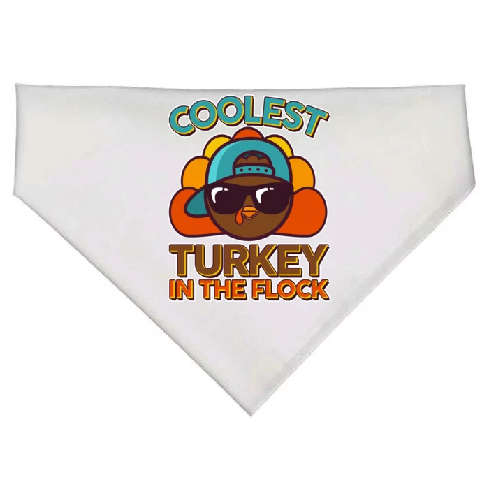 Thanksgiving Coolest Turkey In The Flock USA-Made Doggie Bandana