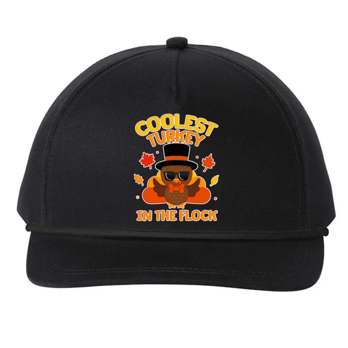 Thanksgiving Cute Coolest Turkey In The Flock Snapback Five-Panel Rope Hat