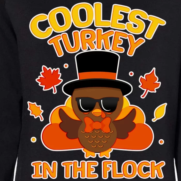 Thanksgiving Cute Coolest Turkey In The Flock Womens California Wash Sweatshirt