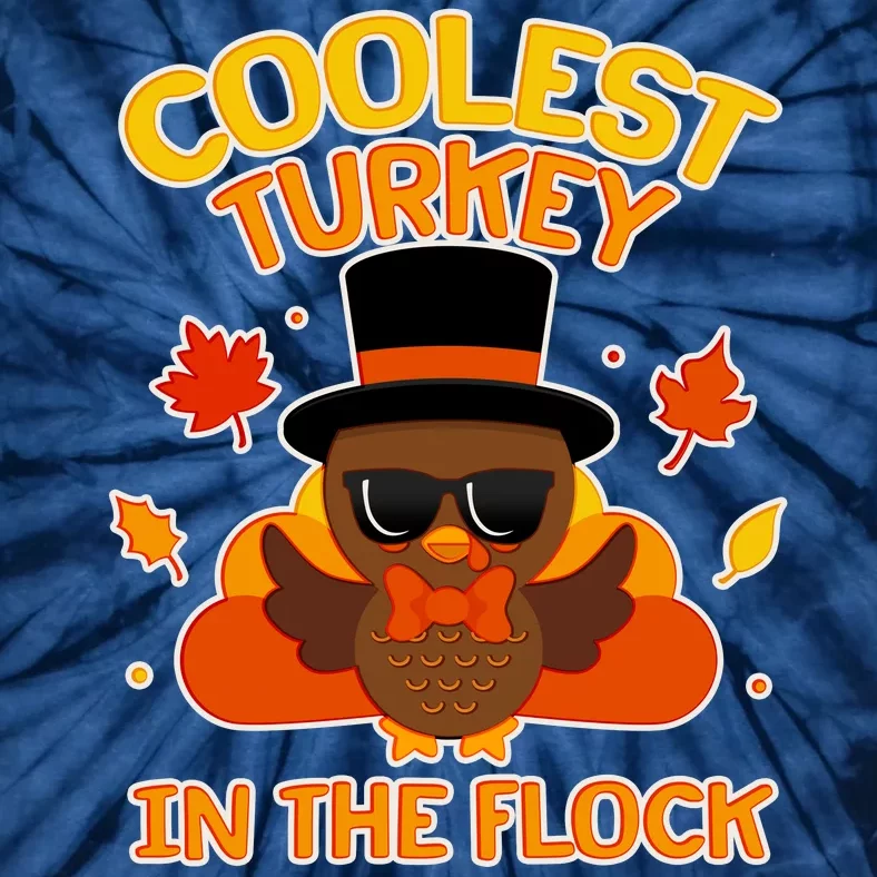 Thanksgiving Cute Coolest Turkey In The Flock Tie-Dye T-Shirt