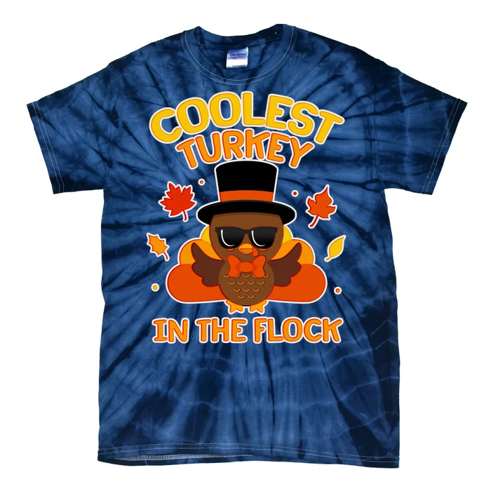 Thanksgiving Cute Coolest Turkey In The Flock Tie-Dye T-Shirt