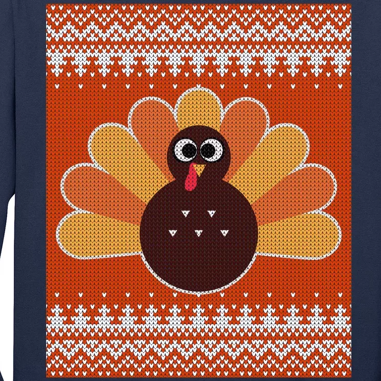 Thanksgiving Cute Turkey Ugly Sweater Long Sleeve Shirt