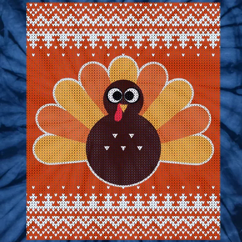 Thanksgiving Cute Turkey Ugly Sweater Tie-Dye T-Shirt