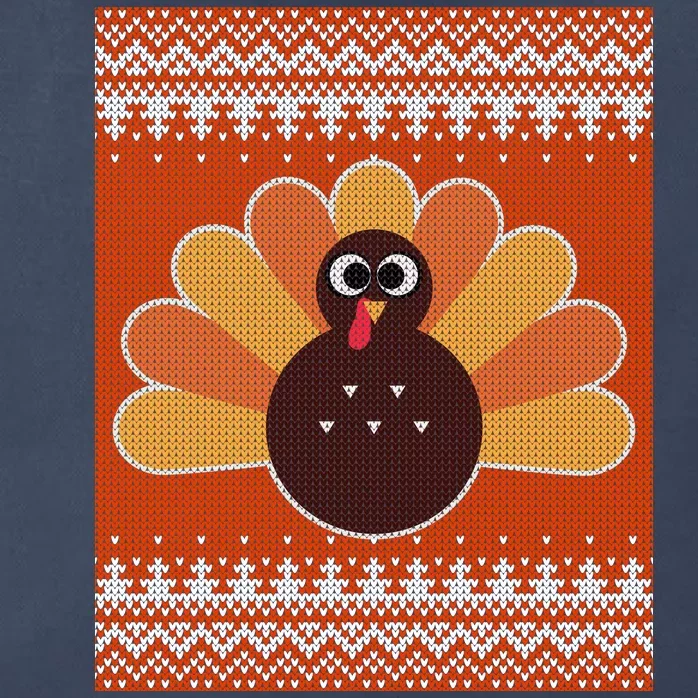 Thanksgiving Cute Turkey Ugly Sweater Zip Tote Bag