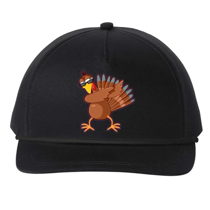 Thanksgiving Dabbing Turkey Snapback Five-Panel Rope Hat