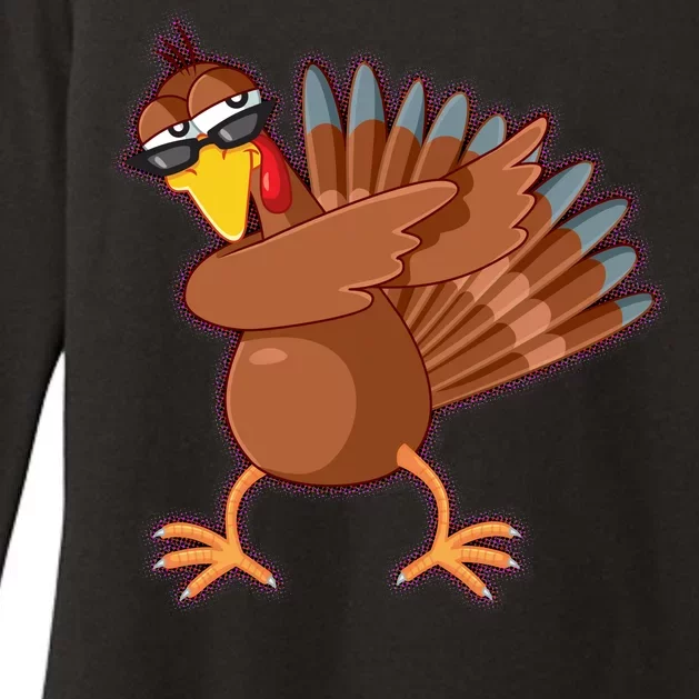 Thanksgiving Dabbing Turkey Womens CVC Long Sleeve Shirt